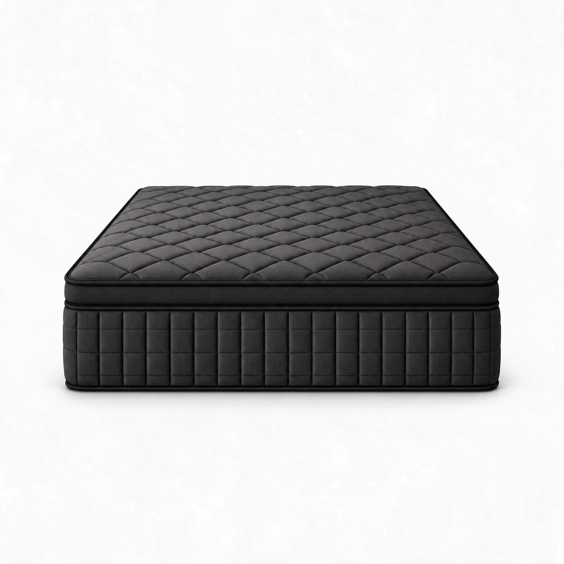 Matelas queen noir semi-ferme hybride - 12"