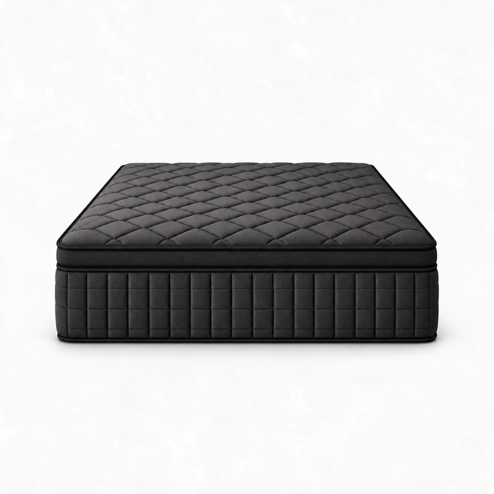 Matelas queen noir semi-ferme hybride - 12"