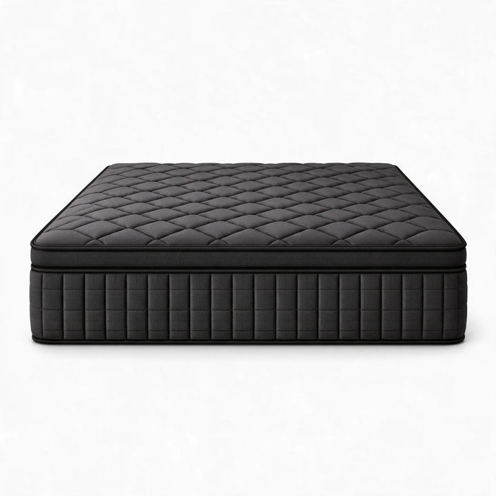 Matelas king noir semi-ferme hybride - 12" - front